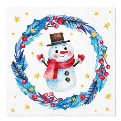 Ubrousky TaT 33x33cm Cute snowman in garland