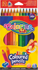 Colorino  pastelky Colorino trojhranné Jumbo 12ks + ořezávátko