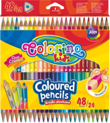 Colorino  pastelky Colorino trojhranné 48 barev/24ks oboustranné