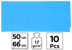 papír hedvábný 50x66 10ks modrý světlý PN221-14