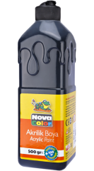 Novacolor  barva akrylová 500g černá NC-386