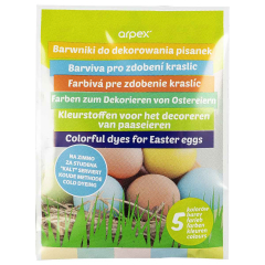 Arpex  Barvy na vajíčka - mix 5 x 2,5 g ,balení 50 ks