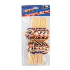 Majewski  Hot Wheels Party slámky medalion 10ks