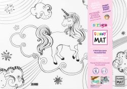 Funny Mat  Podložka na kreslení FUNNY MAT - Unicorn + pastelky zdarma