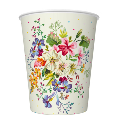 Pol-Mak  Kelímek papírový PM 250ml 8ks Delicate Flowers with mini Dots