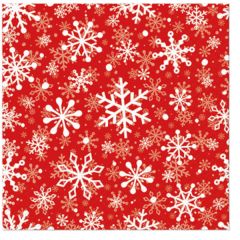 Paw  Ubrousky PAW Dekor C (20ks) Christmas Snowflakes light red