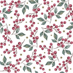 Pol-Mak  Ubrousky DAISY L (20ks) Holly berries Background