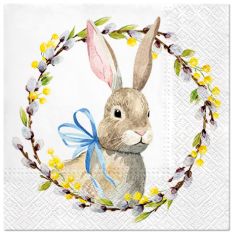 Paw  Ubrousky PAW Dekor L (20ks) Rabbit with Catkins