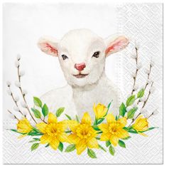 Paw  Ubrousky PAW Dekor L (20ks) Lamb with Wreath