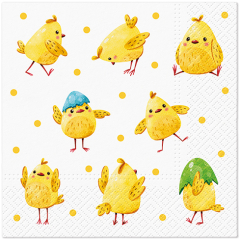 Paw  Ubrousky PAW Dekor L (20ks) Crazy Chickens