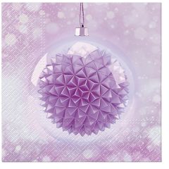 Paw  Ubrousky PAW Dekor L (20ks) Lavender Glass Bauble