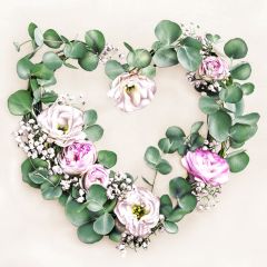 Pol-Mak  Ubrousky DAISY L (20ks) Photo Heart Eucalyptus Wreath