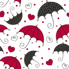 Pol-Mak  Ubrousky DAISY L (20ks) Lovely Umbrellas with Red Hearts