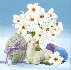 Pol-Mak  Ubrousky DAISY L (20ks) Lamb & Narcissus