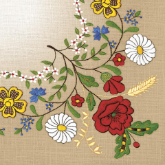 Pol-Mak  Ubrousky MAKI L (20ks) Kociewski Embroidery Folk