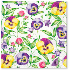 Paw  Ubrousky PAW TETE L (20ks) Beautiful Pansies