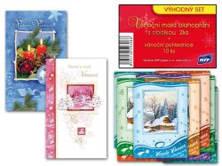 UNIPAP  set přání malé a pohlednic (2+10) vánoce 1240632