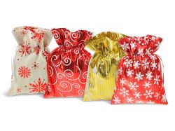 UNIPAP  sáček textil vánoční 12x14cm mix 5800722