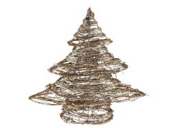 stromeček ratan zlatý vánoční 30cm R3835 8885931