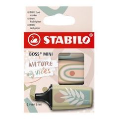 Stabilo  Zvýrazňovač Boss Mini Nature vibes, 3 barvy, sada, 1-4 mm, STABILO 07/03-72