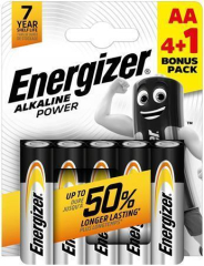 ENERGIZER  Baterie Alkaline Power, AA, 4+1 ks, ENERGIZER EPAAB4+1 ,balení 5 ks