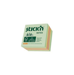 STICK N  Samolepicí bloček, mix lesních pastelový barev, 51 x 51 mm, 240 listů, STICK N 21889 ,balení 240 ks