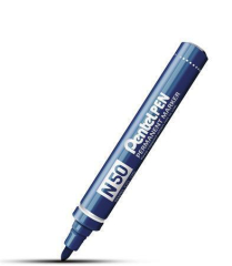 Pentel  Permanentní popisovač N50, modrá, 2 mm, kuželový hrot, PENTEL N50-CE