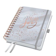 SIGEL  Diář spirálový Jolie, Glittery Joy, A5, týdenní, 2025, tvrdé desky, SIGEL J5605