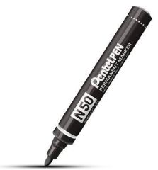 Pentel  Permanentní popisovač N50, černá, 2 mm, kuželový hrot, PENTEL N50-AE