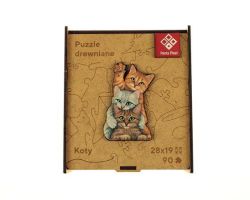 PANTA PLAST  Puzzle Cat`s family, dřevěné, A4, 90 ks, PANTA PLAST 0422-0004-03
