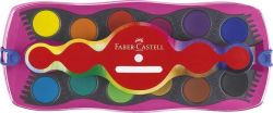 Faber-Castell  Vodové barvy, 12 ks, s třpytivým lepidlem a nálepkou jednorožce, FABER-CASTELL 125002