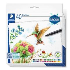 STAEDTLER  Fineliner Triplus 334 Design Journey, 40 barev, sada, 0,3 mm, STAEDTLER 334 C40-C