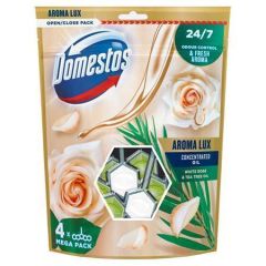 DOMESTOS  WC blok Aroma Lux, poupě bílé růže a tea tree olej, 4x 50 g, DOMESTOS 68689964 ,balení 4 ks