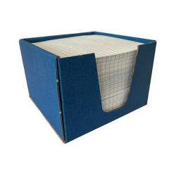 Bloček s dávkovačem, tmavě modrá, 100 x 100 mm, 1x 850 listů, čtverečkovaný ,balení 850 ks