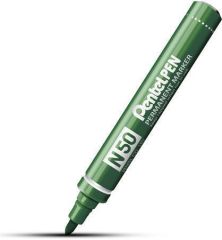 Pentel  Permanentní popisovač N50, zelená, 2 mm, kuželový hrot, PENTEL N50-DE