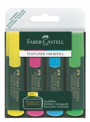 Faber-Castell  Zvýrazňovač Textliner 48, sada 4 barvy, 1-5 mm, FABER-CASTELL