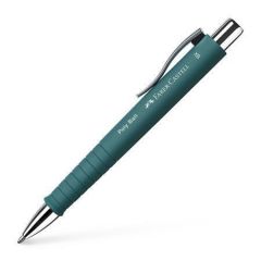 Faber-Castell  Kuličkové pero Poly Ball, smaragdová, 0,5 mm, stiskací mechanismus, FABER-CASTELL