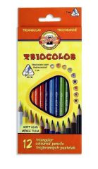 Koh-i-noor  Pastelky Triocolor - 12 barev / lakované / slabé