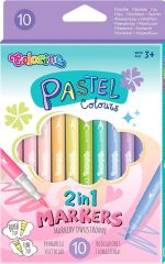 Popisovače Colorino pastelové / oboustranné / 10 barev