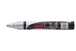 UNI  Popisovač křídový UNI Chalk Marker PWE-5M - stříbrná