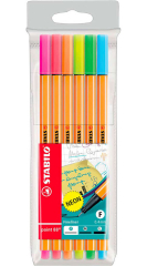 STABILO®  Liner STABILO point 88 Neon - sada 6 ks