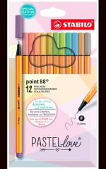 STABILO®  Liner STABILO point 88 PASTELlove - sada 12 ks