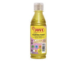 Jovi  Tekuté temperové barvy JOVI PREMIUM v lahvi - 250 ml / glitr žlutá