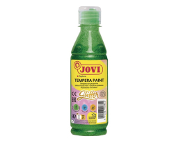 Jovi  Tekuté temperové barvy JOVI PREMIUM v lahvi - 250 ml / glitr zelená