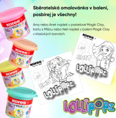 Kores  Modelovací hmota KORES MAGIK CLAY PASTEL LOLLIPOPZ - klasické barvy 4x40 g