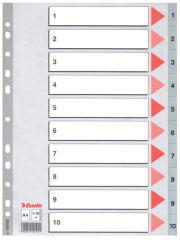 Rozdružovač A4 plastový Esselte - šedý / 1 - 10