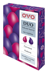 OVO  Tekuté barvy na vajíčka OVO® DUO - červená/fialová