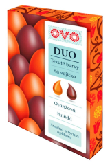 OVO  Tekuté barvy na vajíčka OVO® DUO - hnědá/oranžová