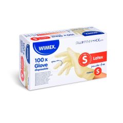 Ochranné rukavice latexové - nepudrované / velikost S / 100 ks